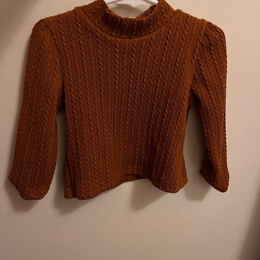 Mocha crew neck top